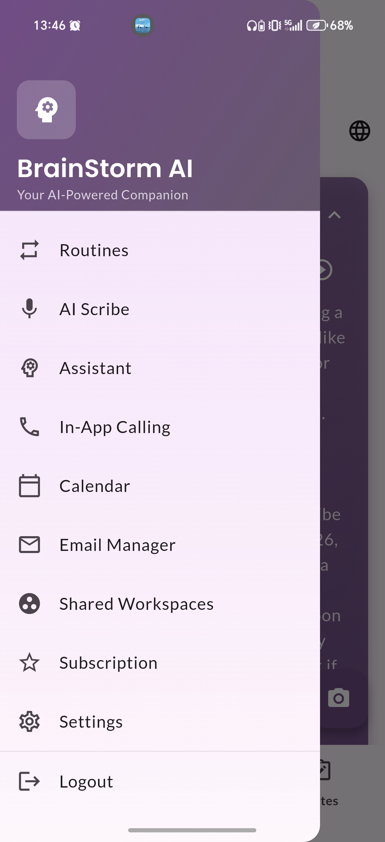 BrainStorm AI Interface