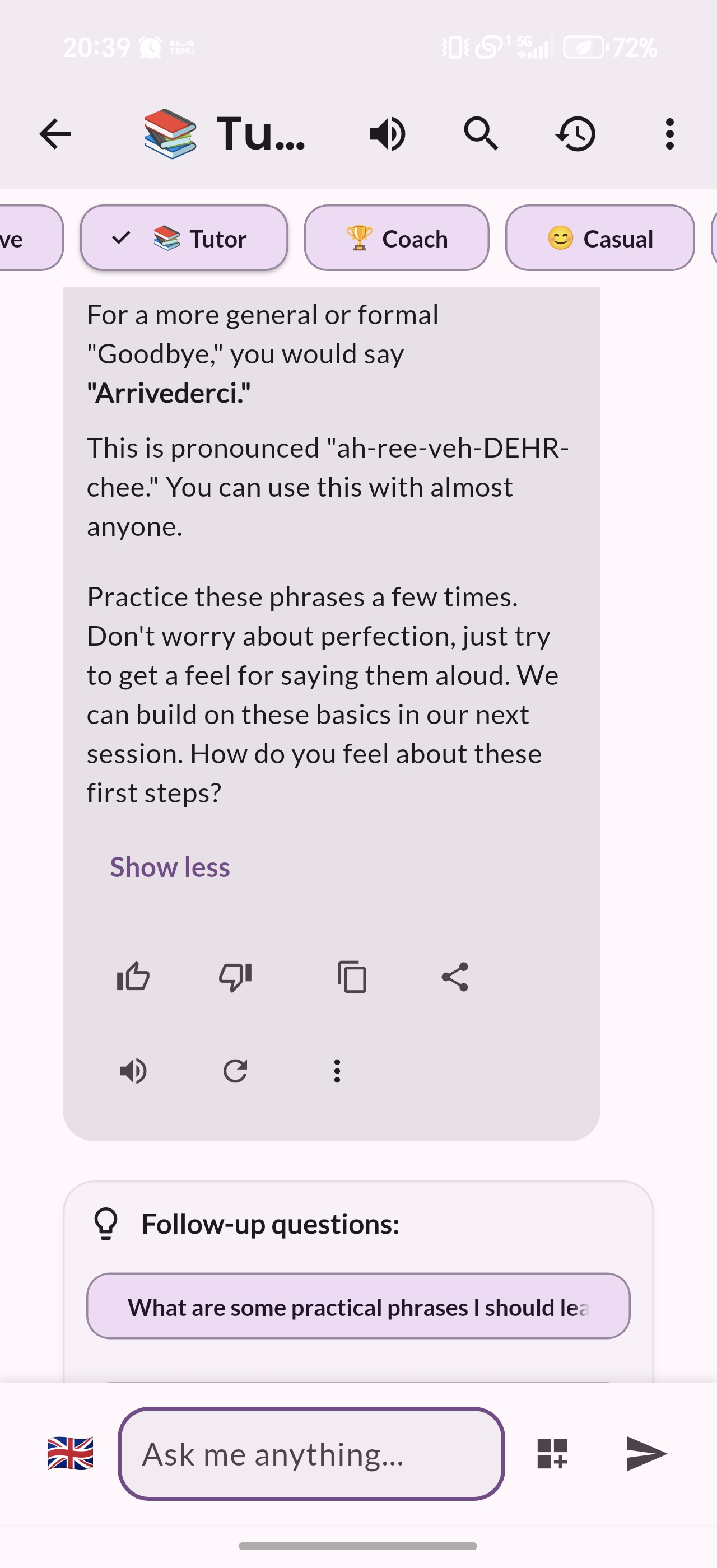 AI Assistant Conversation